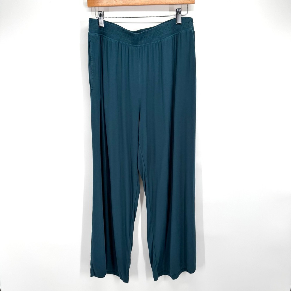 Richer Poorer Women's XL Teal Wide Leg Lounge Pants Rayon Spandex Pull On‎